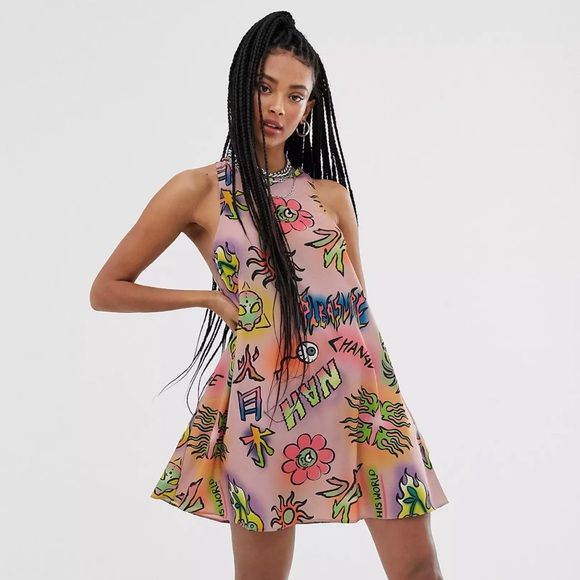 ASOS Collision A-Line Dress - Picture 1 of 2